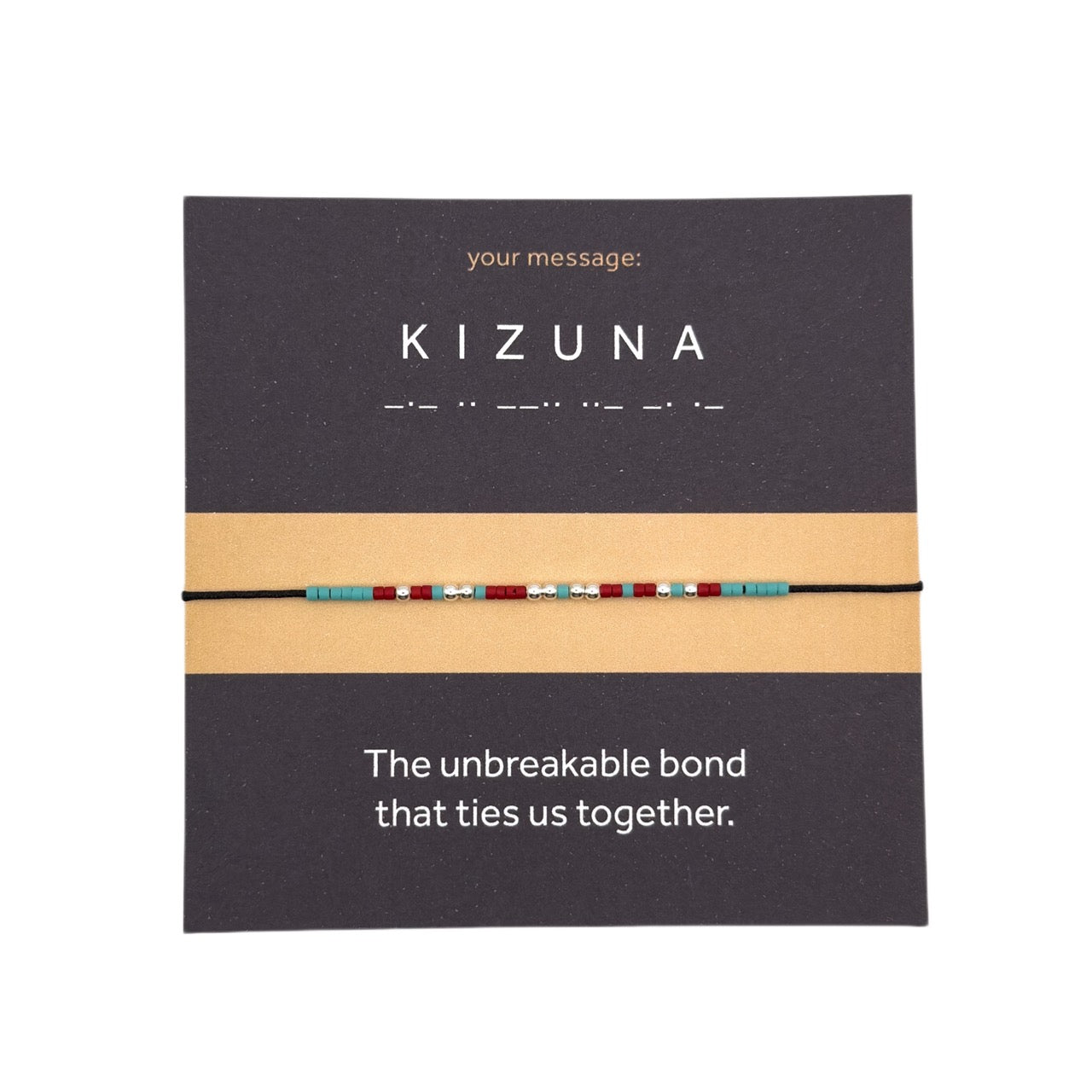 Morse code bracelet "KIZUNA" - Silver