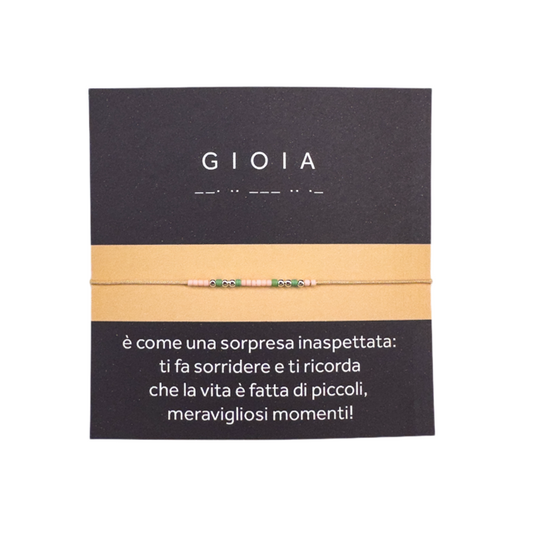 Morse code bracelet "GIOIA" - Silver