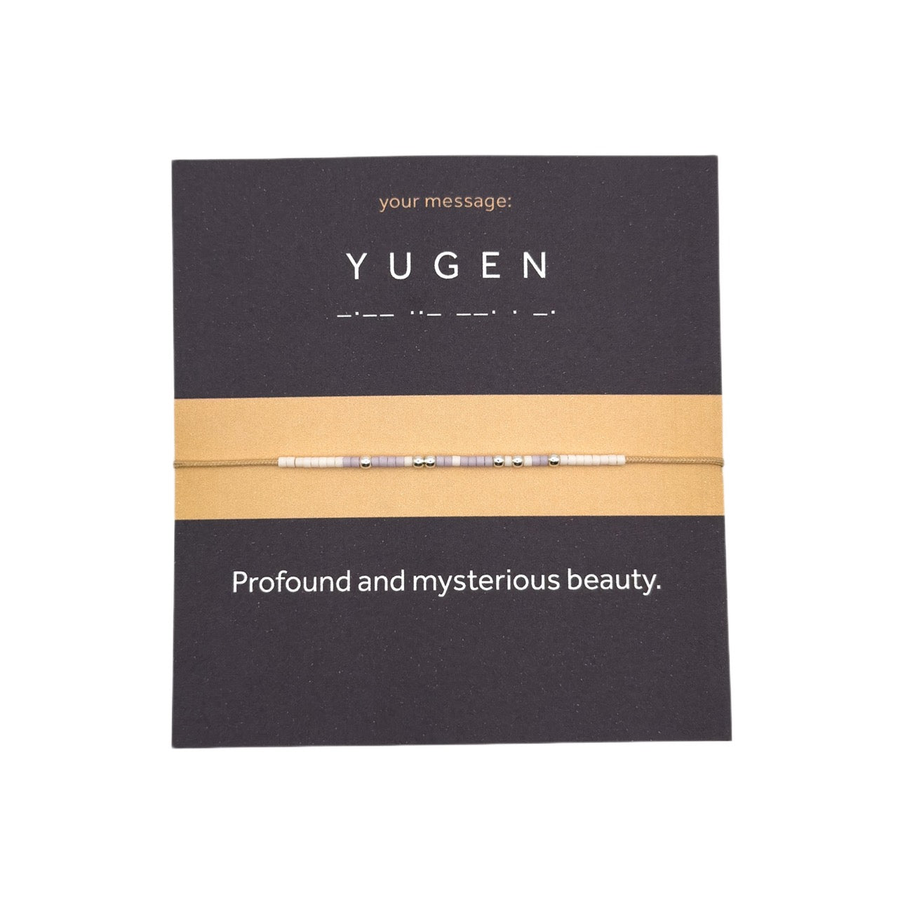 Morse code bracelet "YUGEN" - Silver