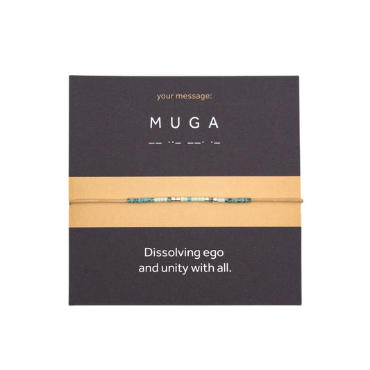 Morse code bracelet "MUGA" - Silver