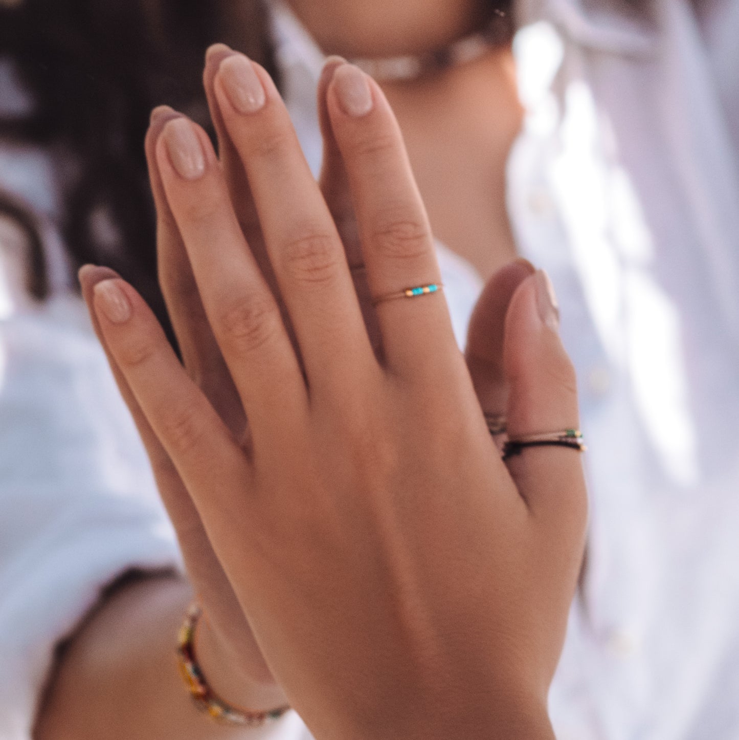 Morse code ring  "E"