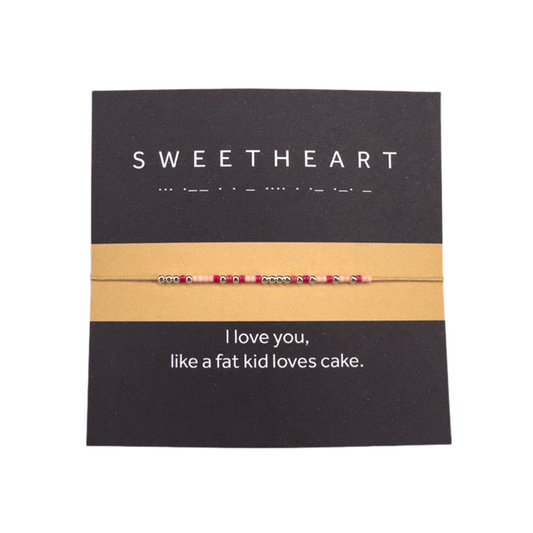 Morse code bracelet "SWEETHEART" - Silver