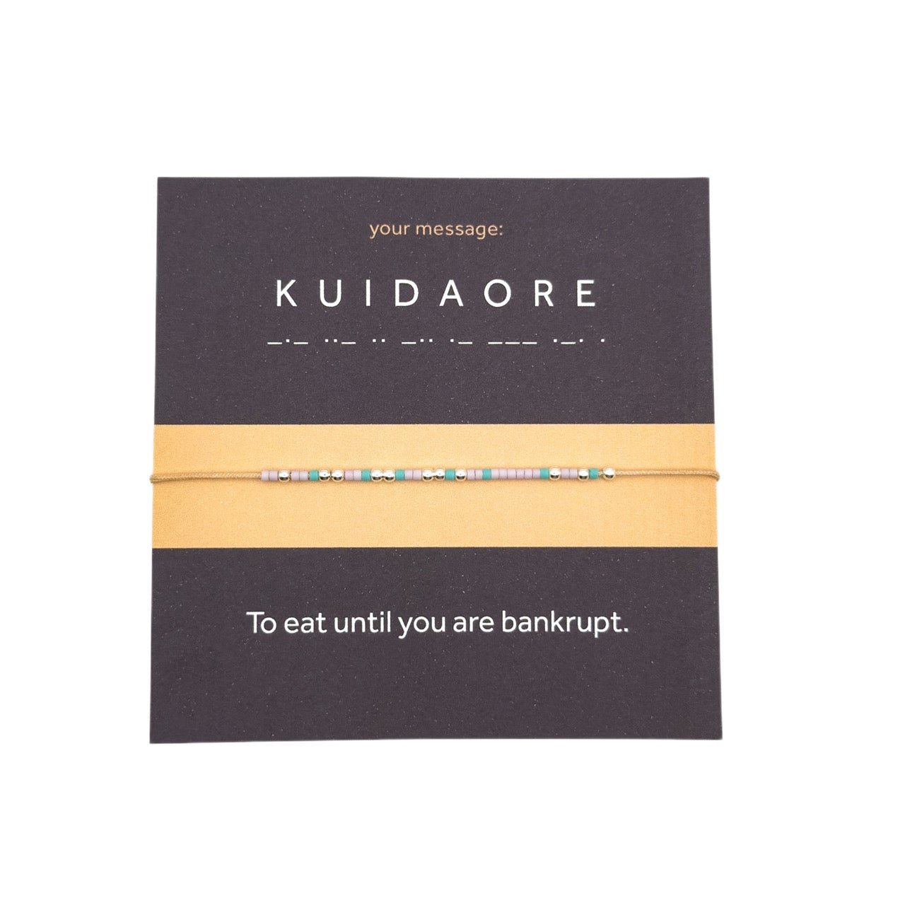 Morse code bracelet "KUIDAORE" - Silver