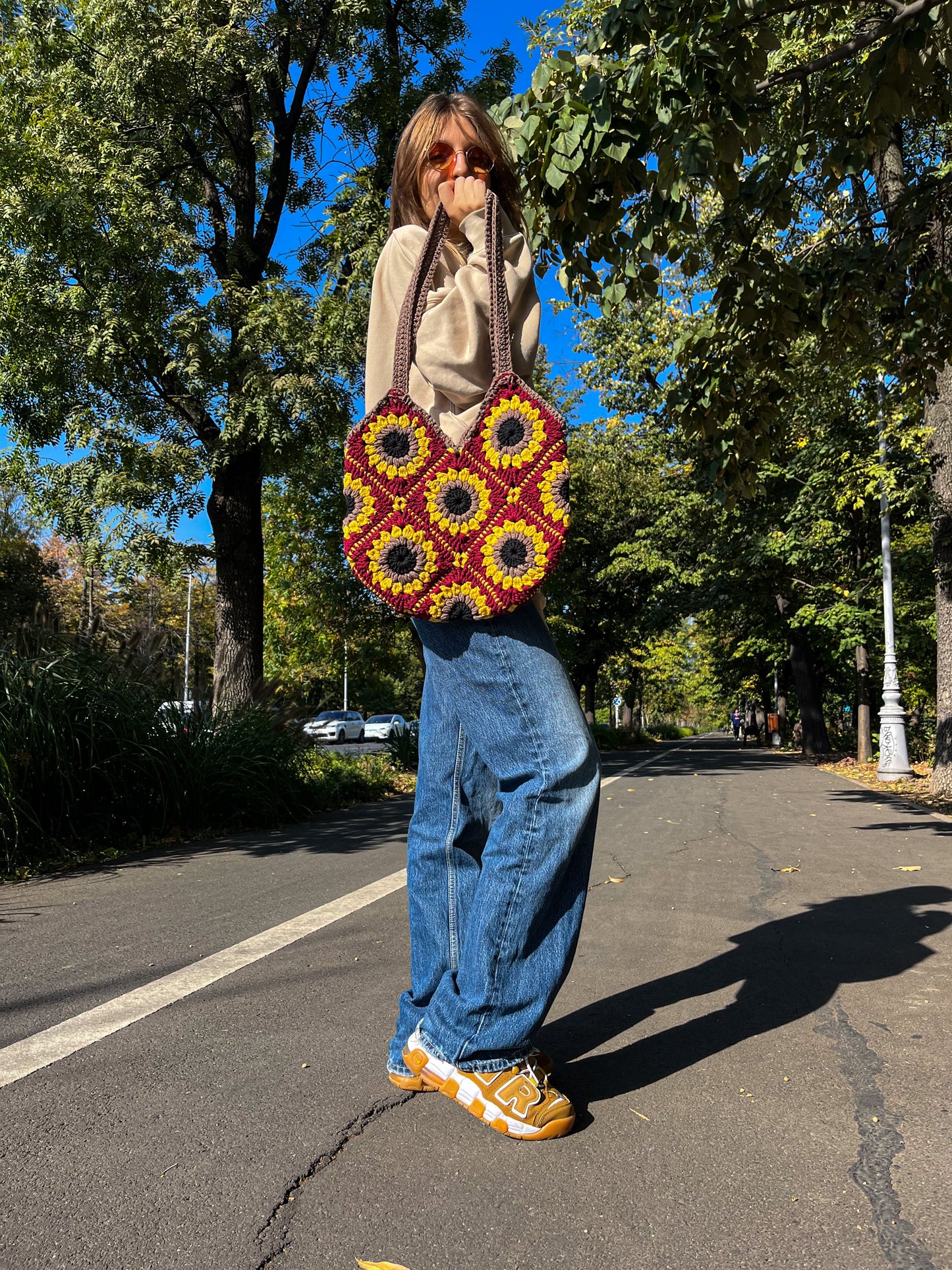 Crocheted bag "Sunflower"