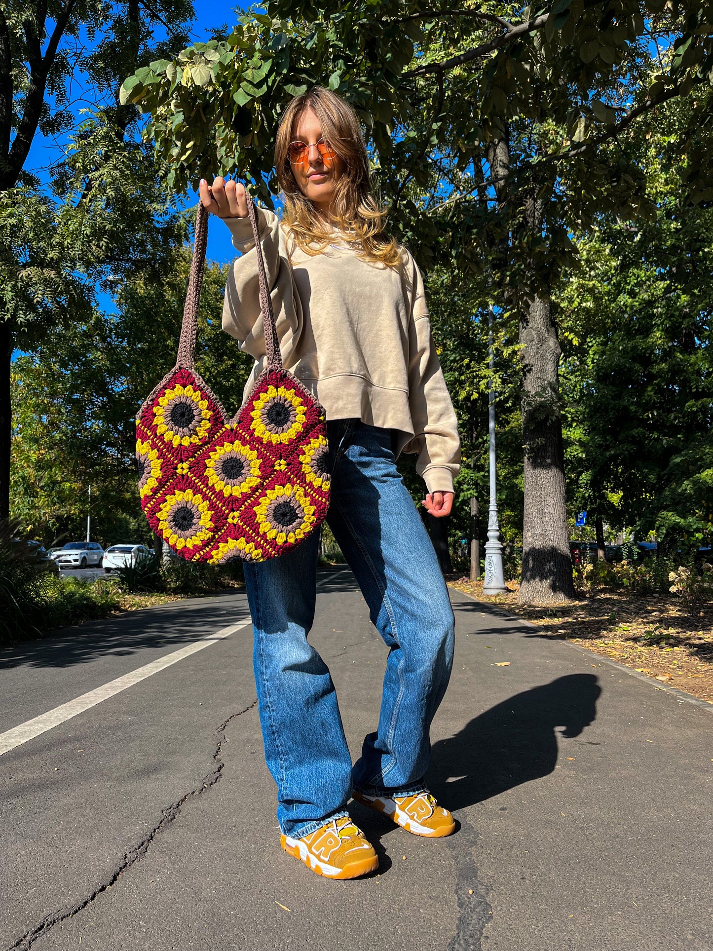 Crocheted bag "Sunflower"