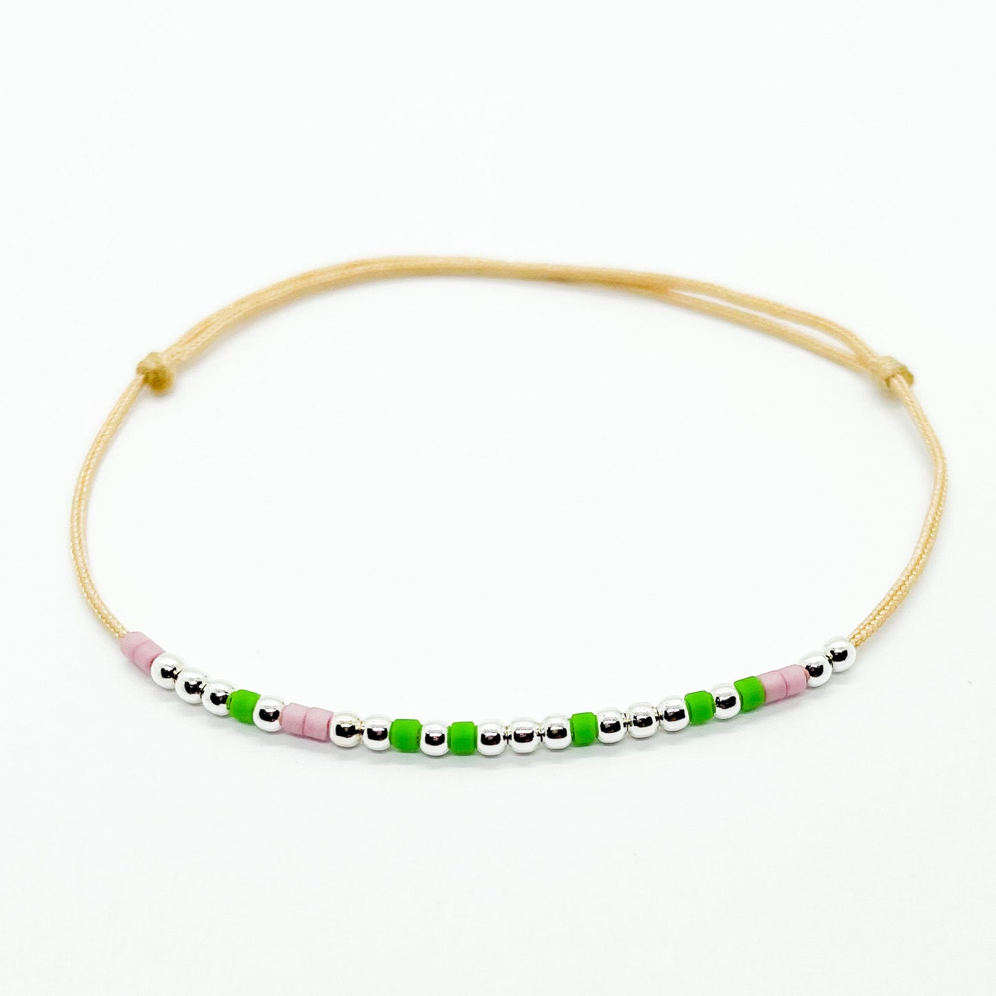 Custom Morse code bracelet - Silver