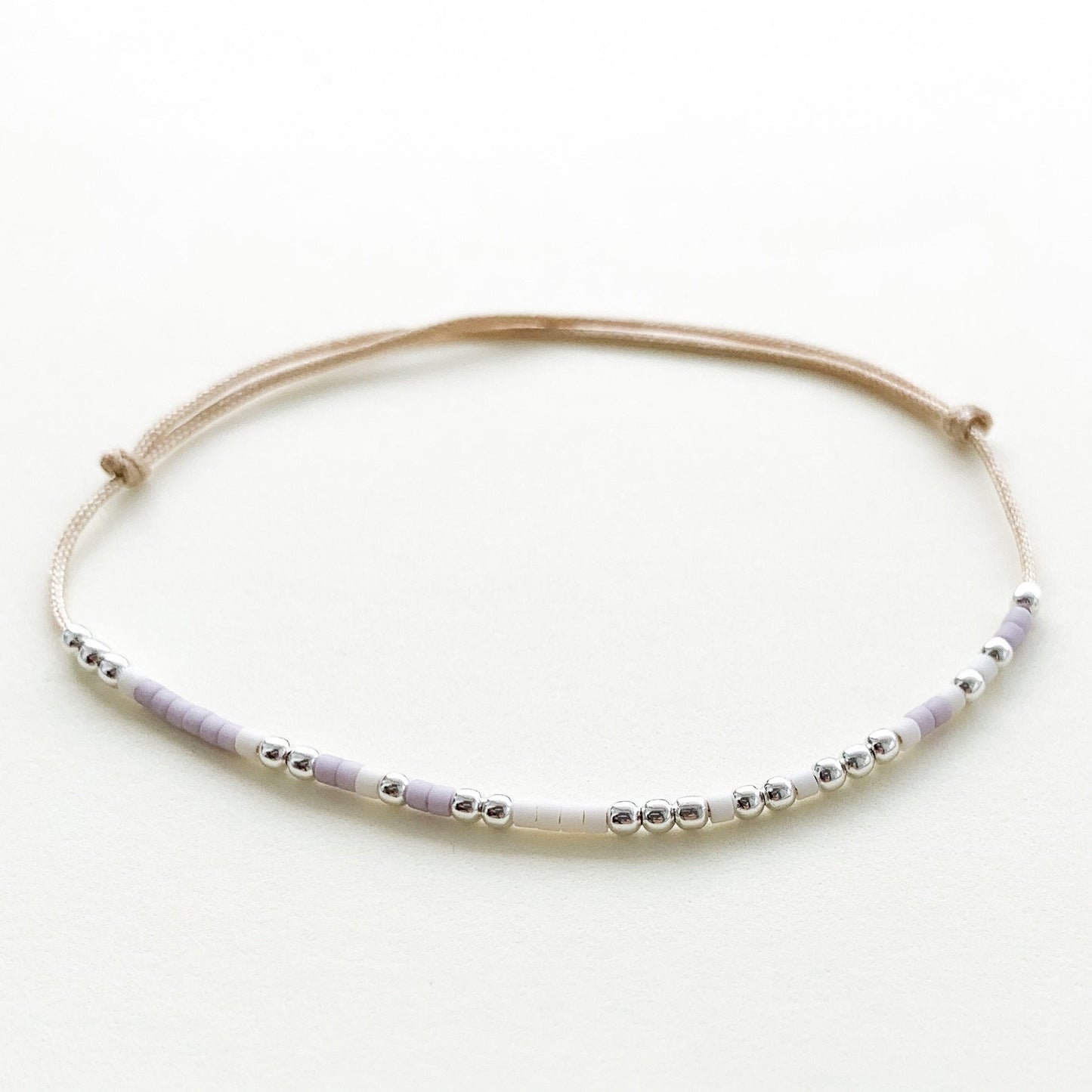 Custom Morse code bracelet - Silver